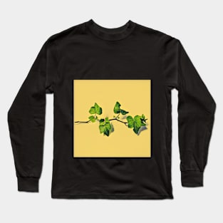 Hedera branch horizontal yellow Long Sleeve T-Shirt